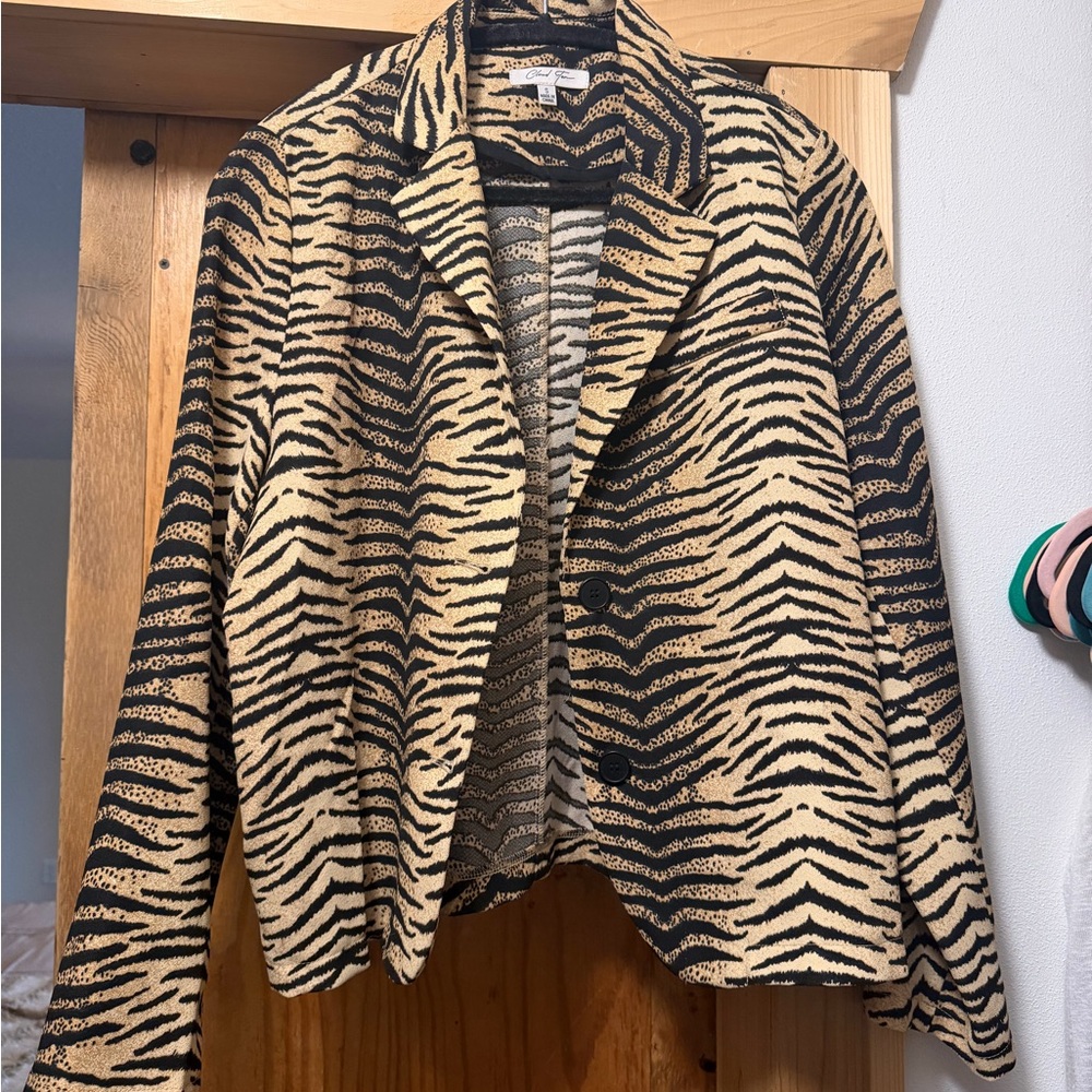 Stylish Zebra Print Women's Jacket